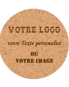 Sous verre en liège avec personnalisation identique
