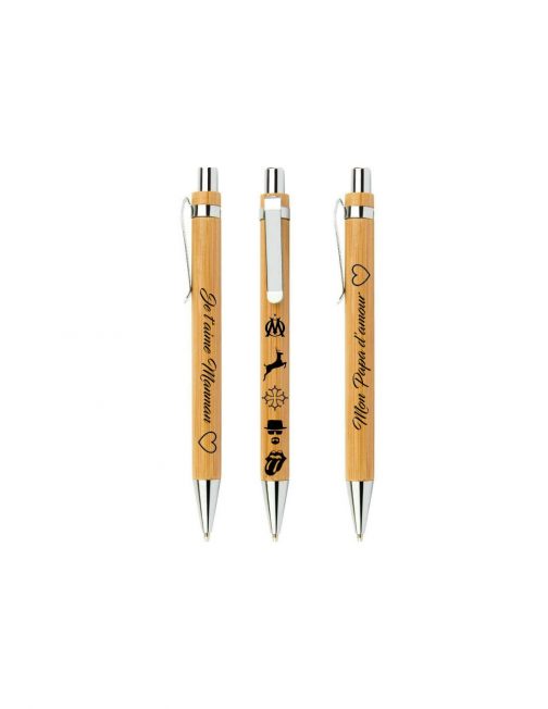 Stylo en bambou personnalisé – Image 3