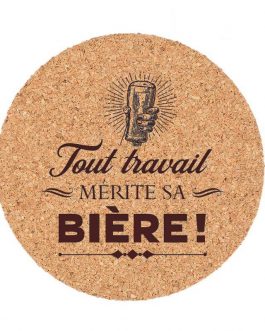Lot de 6 sous verre en liège personnalisés