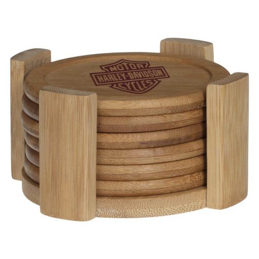 Lot de 6 sous verre en bambou personnalisés – Image 2