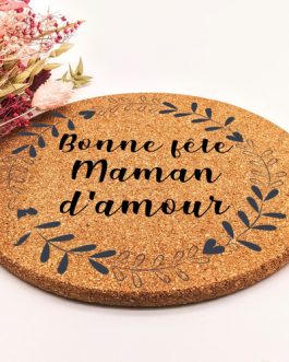 Dessous de plat en liège personnalisable