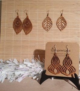 Boucles d’oreilles en bois