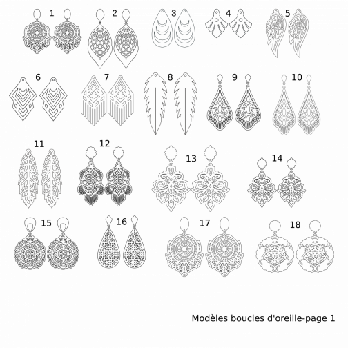 Boucles d'oreilles en bois – Image 13